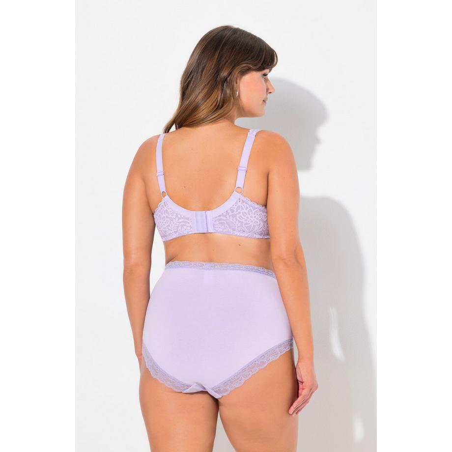 Ulla Popken Reggiseno con ferretto pizzo floreale pizzo intero coppa C-E  
