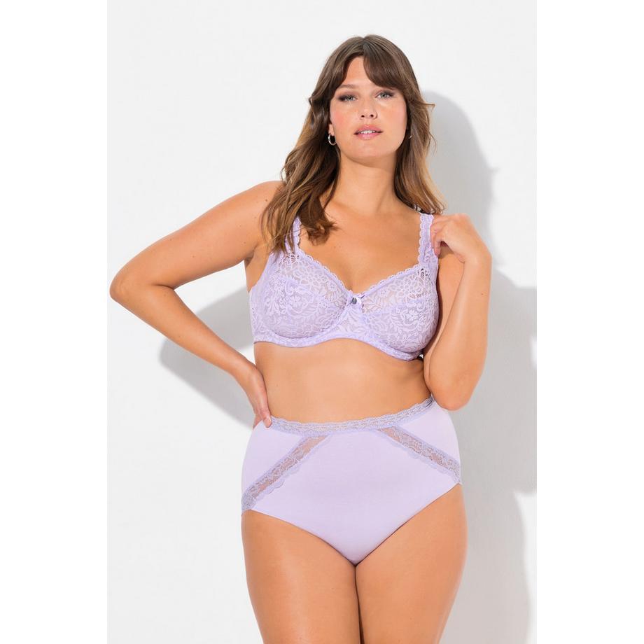 Ulla Popken Reggiseno con ferretto pizzo floreale pizzo intero coppa C-E  
