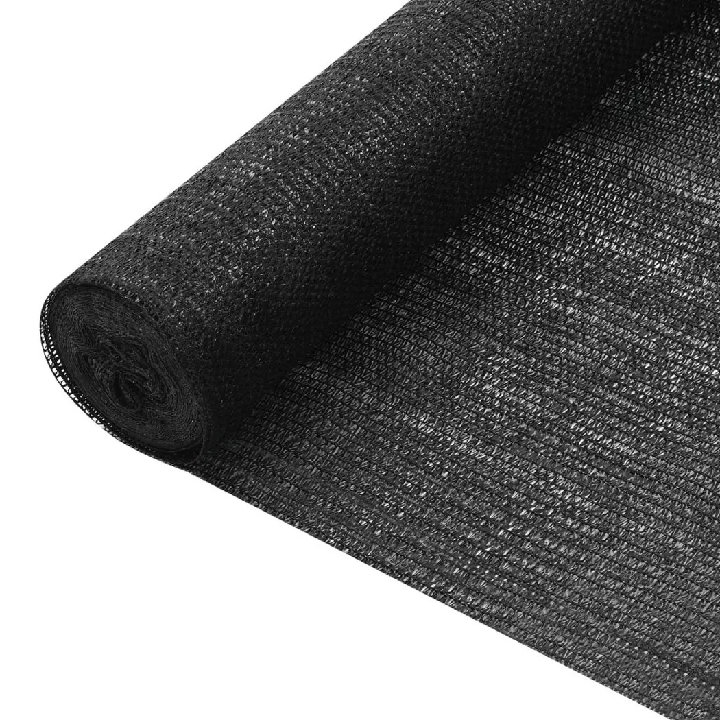 vidaXL Zaunblende Schwarz 1,8x25 m HDPE 75 g/m²