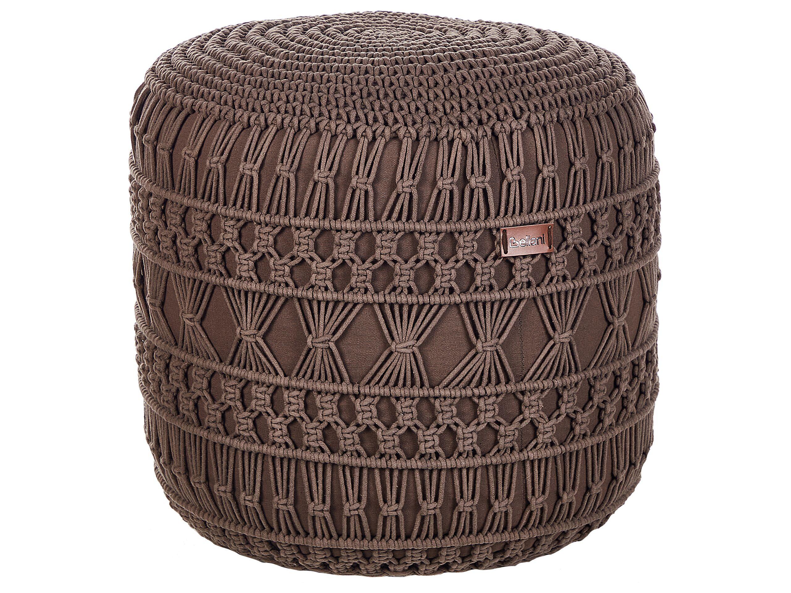 Beliani Pouf aus Baumwolle Boho THAKOT  