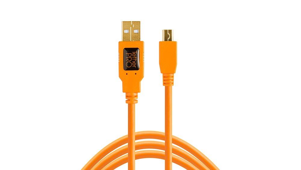 Tether Tools  CU5451 câble USB 4,6 m USB 2.0 USB A Mini-USB B Orange 
