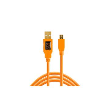 Tether Tools CU5451 USB Kabel 4,6 m USB 2.0 USB A Mini-USB B Orange