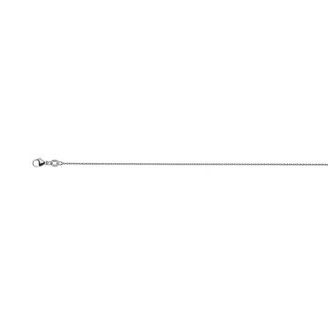 Collier forçat ronde en or blanc 750, 1,2mm, 40cm