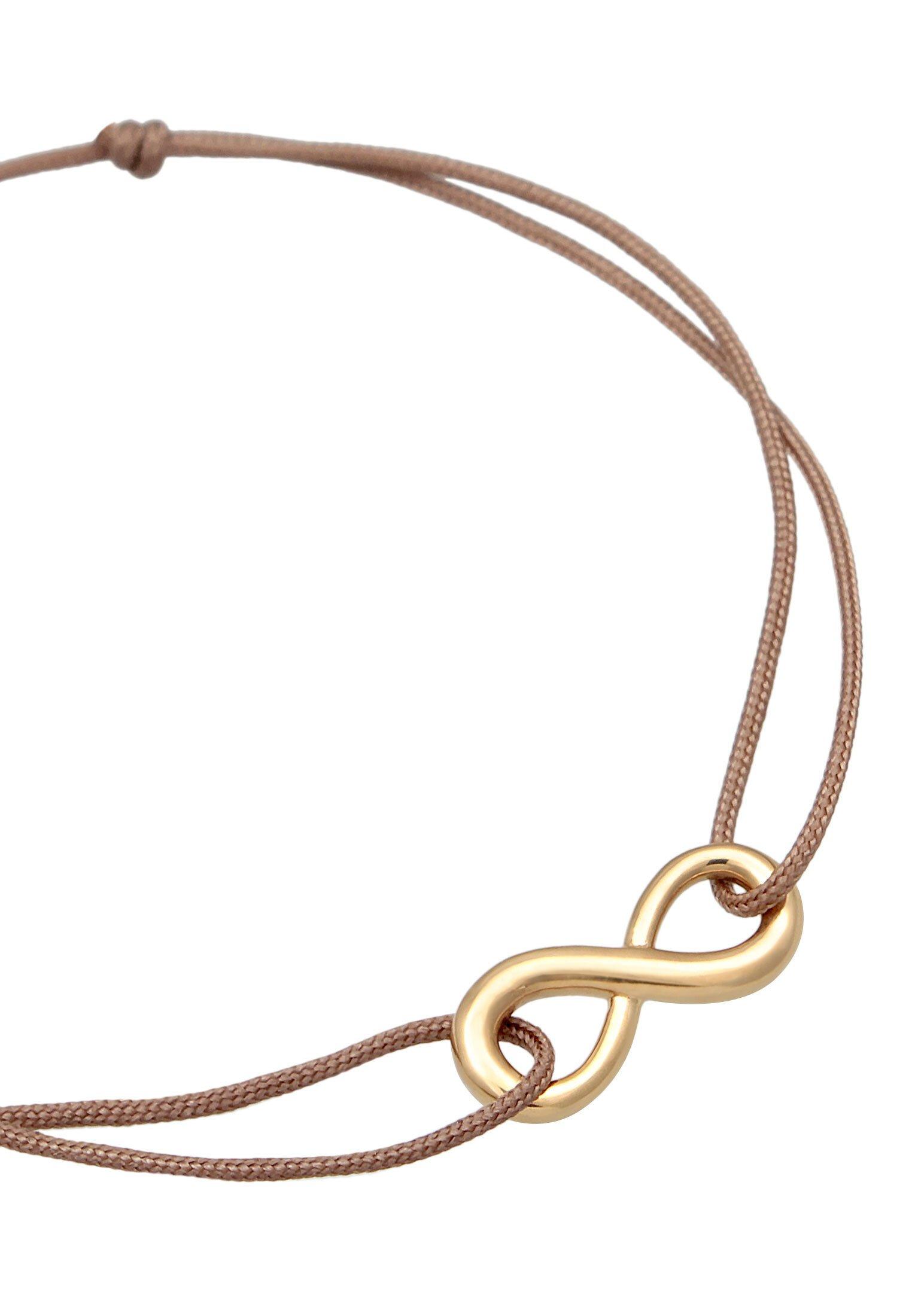 Elli  Armband Infinity Unendlichkeit Nylon Bändchen 925Er Silber 