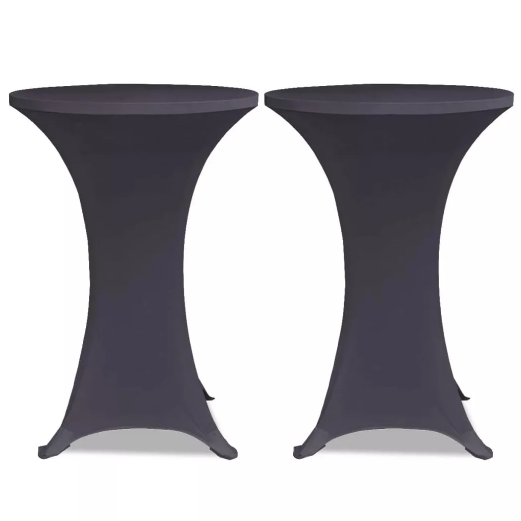Housse de table extensible 2 pcs 70 cm Anthracite