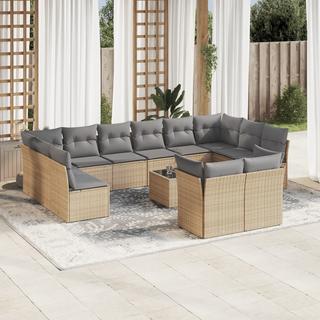 VidaXL set divano da giardino Polirattan  