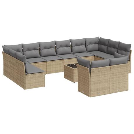 VidaXL set divano da giardino Polirattan  