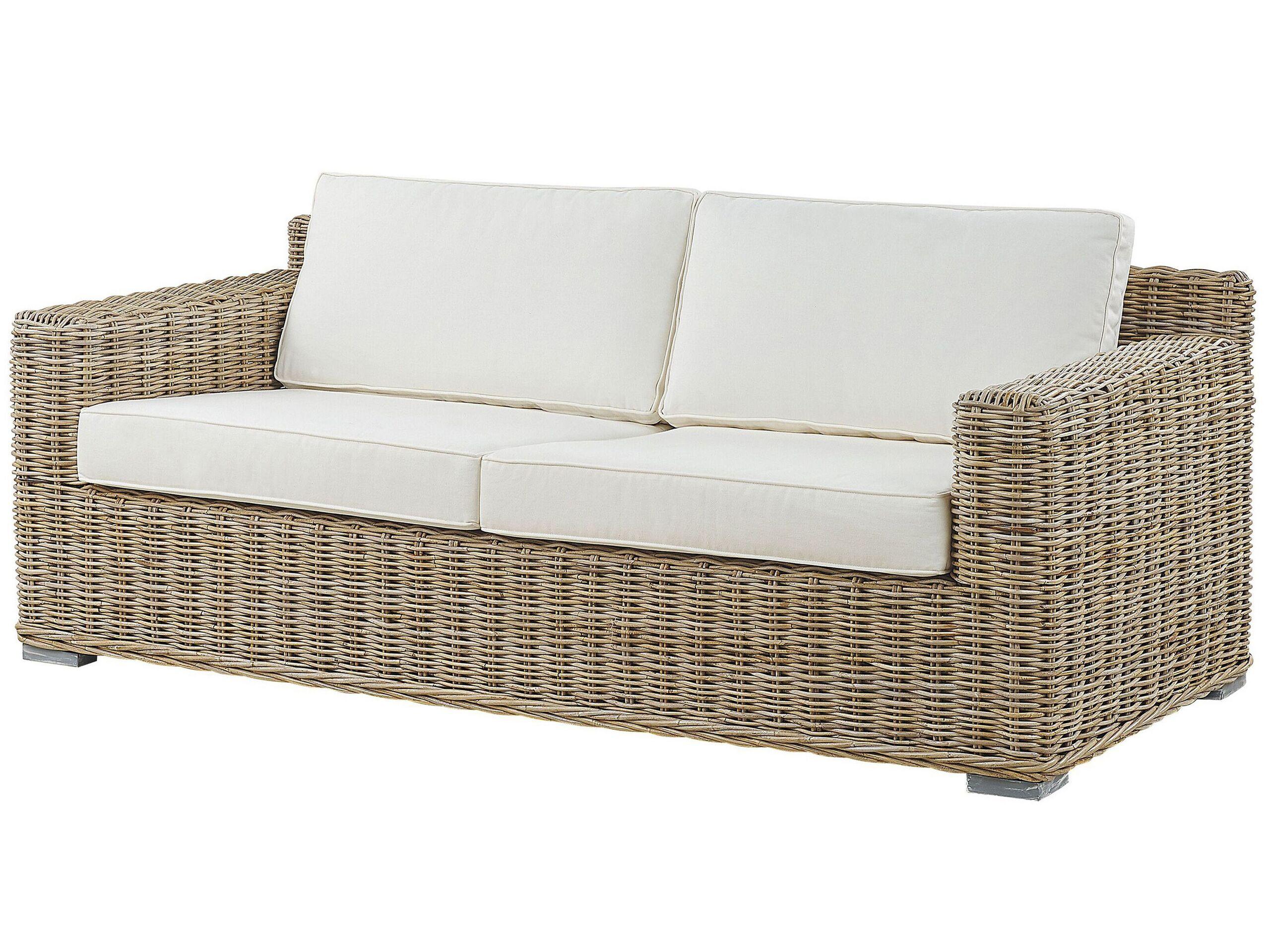 Beliani 2 Sitzer Sofa aus Rattan Boho ARDEA  