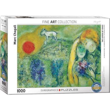 Puzzle Marc Chagall - Liebende in Vence (1000Teile)