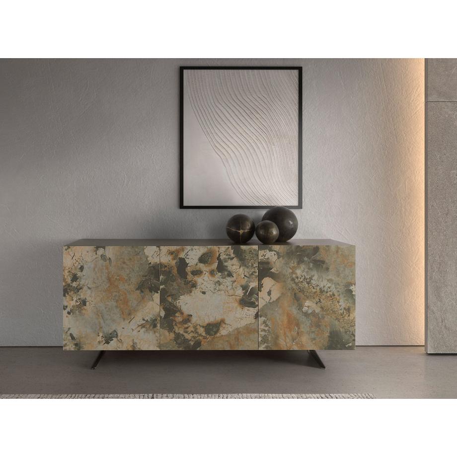 ANGEL CERDA Buffet en bois taupe métallisé  