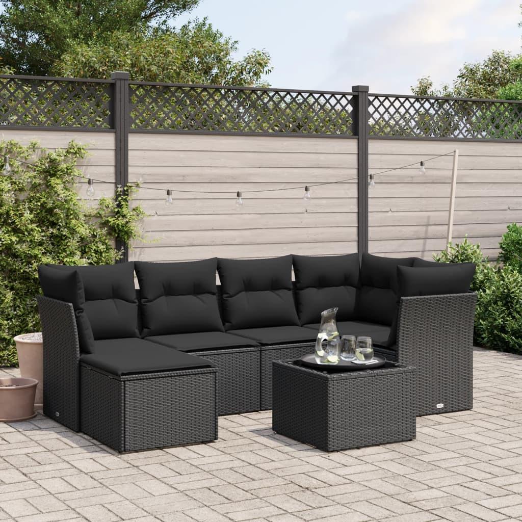 VidaXL set divano da giardino Polirattan  