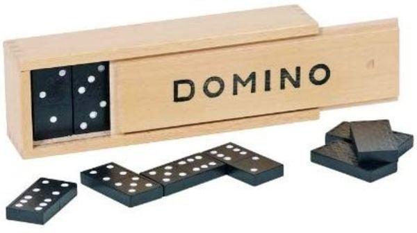 goki  Goki 15335 - Dominospiel, im Holzkasten, Legespiel 