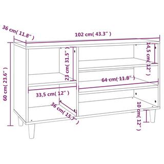 VidaXL Armoire à chaussures bois d'ingénierie  