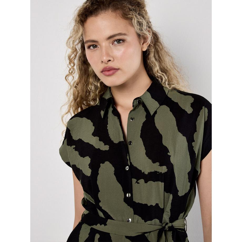 APRICOT Zebra Print Hemdblusenkleid  