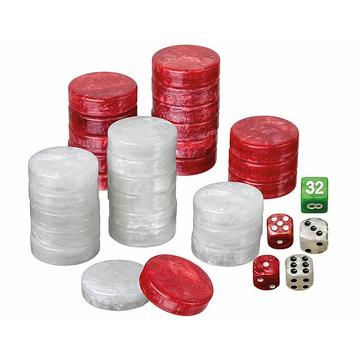 Spiele Backgammon-Spielsteine - gross - 34x10 mm