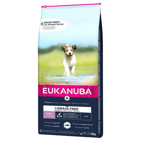 Eukanuba  GRAINFREE Puppy S/M Salmone 12 kg 