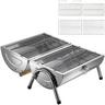 Tectake  Grill BBQ in acciaio inox Argento