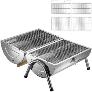 Tectake Holzkohlegrill aus Edelstahl  