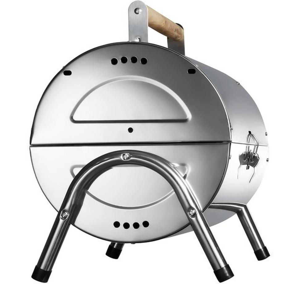 Tectake Barbecue portable pliable  avec double surface de cuisson  