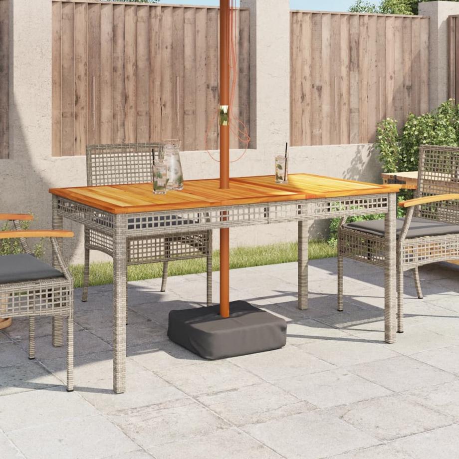VidaXL tavolo da giardino Polirattan  