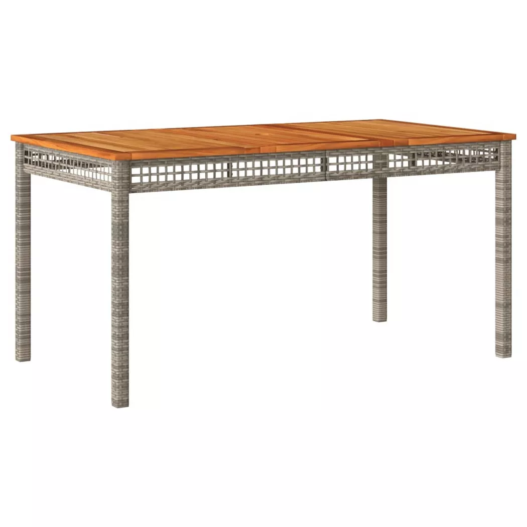 VidaXL - Table de jardin rotin synthétique, One Size, Gris