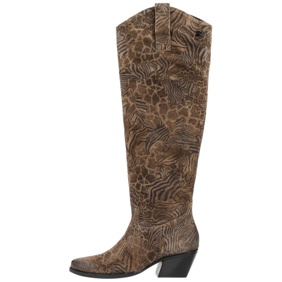 Lazamani Knielange Stiefel mit Blockabsatz Stiefel 