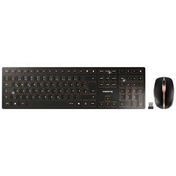 DW 9100 Slim, disposition allemande, clavier QWERTZ, set de souris et clavier sans fil, -bronze