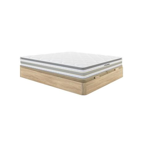 Ysmée Ensemble 180 x 200 cm sommier coffre naturel clair + matelas ressorts ensachés et surmatelas intégré ép.29cm - CANTERBURY de YSMÉE  