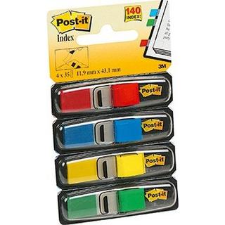 Post it POST-IT Index schmal 11.9x43.2mm 683-4 4-farbig ass./4x35 Blatt  