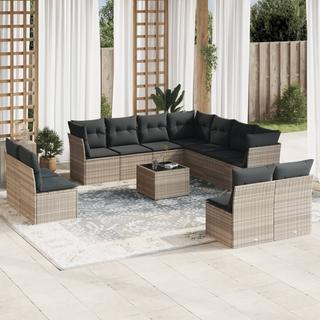 VidaXL set divano da giardino Polirattan  