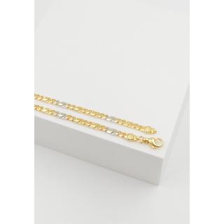 MUAU Schmuck  Collier 8er-Kette Bicolor Gelb-/Weissgold 750, 3.2mm, 55cm 