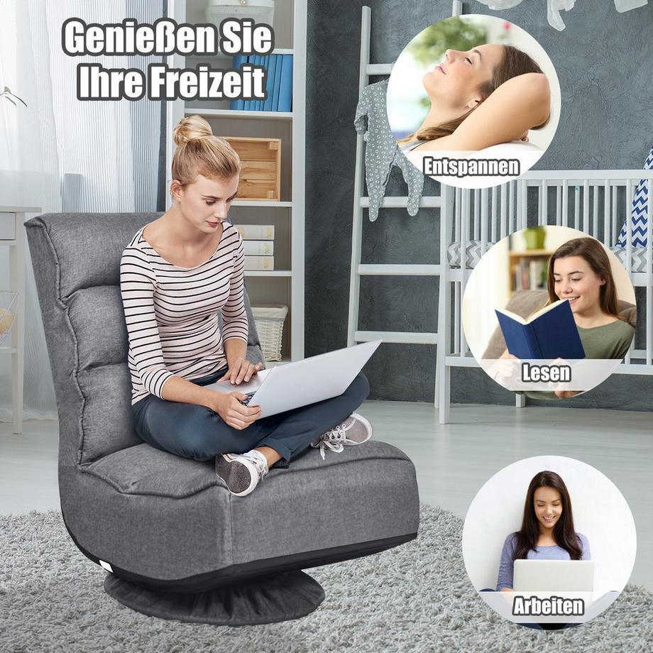 Northix Verstellbarer 360°-Drehbodenstuhl  