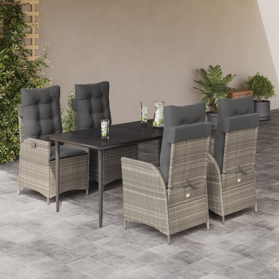 VidaXL set da pranzo da giardino Polirattan  
