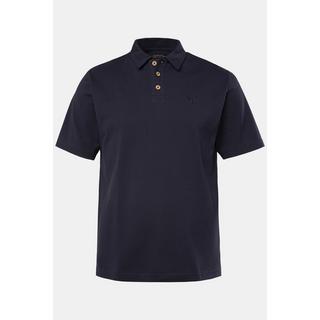 JP1880  Maglia polo JP1880 in piqué con ricami in tradizionale stile Tracht e mezze maniche blu scuro 