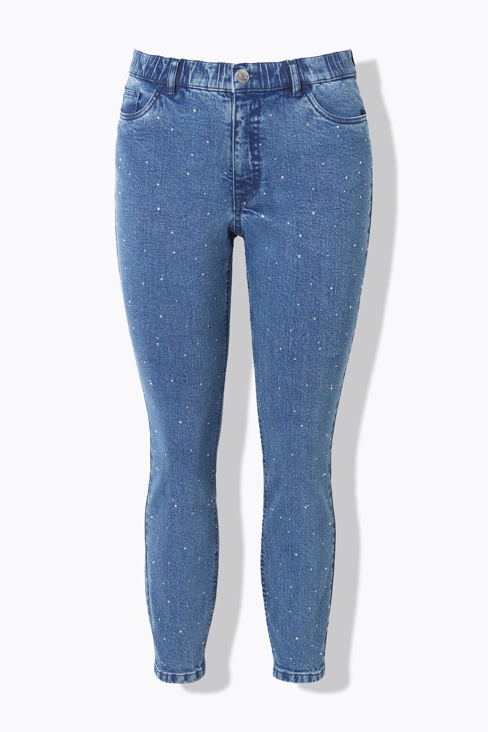 Studio Untold  Jean skinny à strass scintillants. Coupe Slim Fit 5 poches 