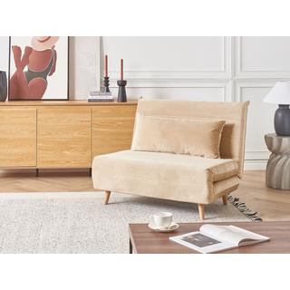 Beliani Schlafsofa aus Samtstoff Modern SETTEN  