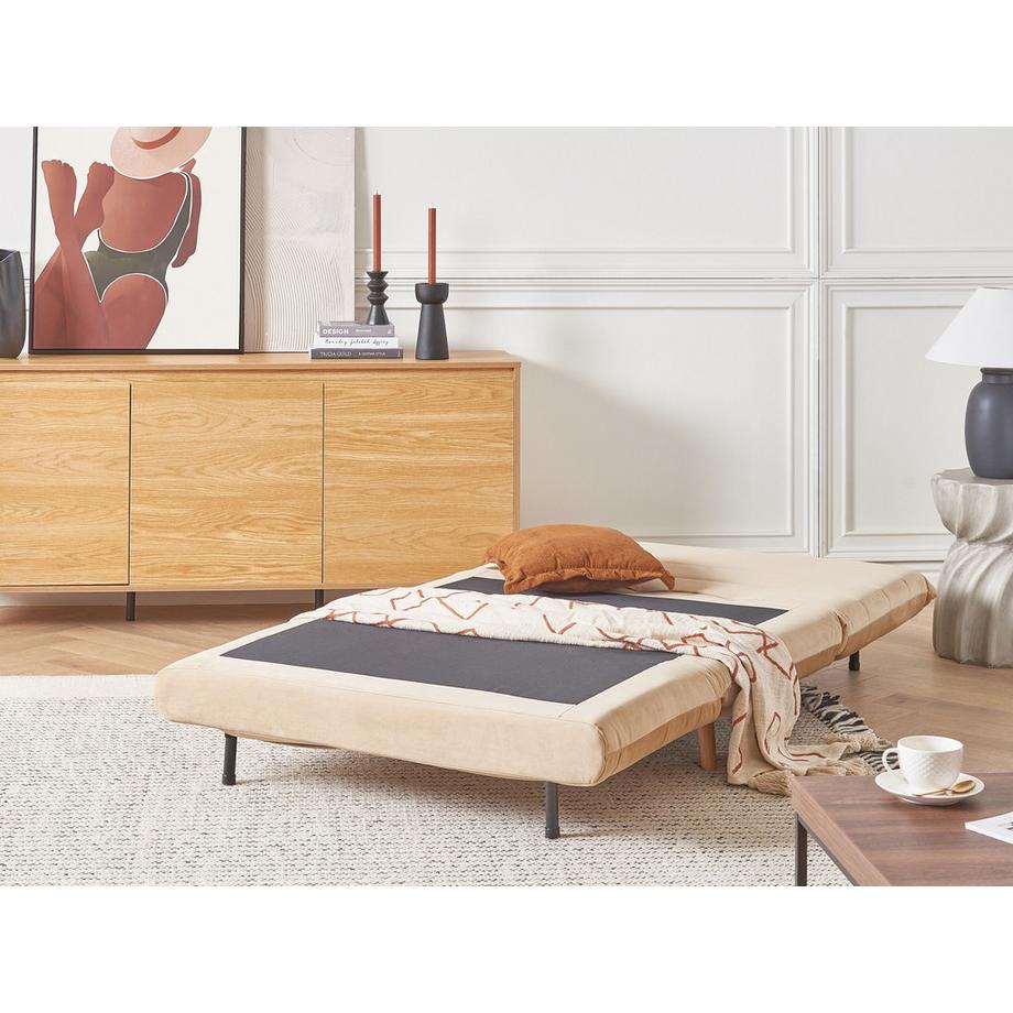 Beliani Divano letto en Velluto Moderno SETTEN  