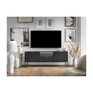 Vente-unique  Set credenza e mobile TV nero Soggiorno moderno - LIOUBA 