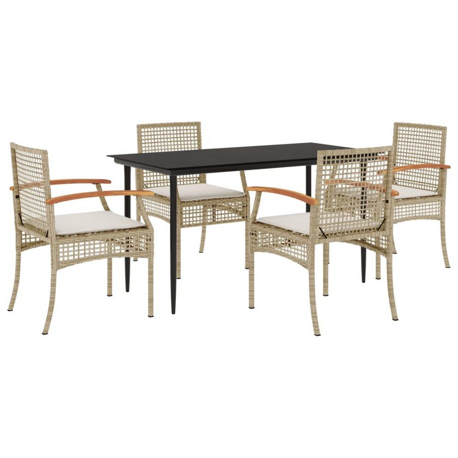 Ensemble de salle à manger de jardin rotin synthétique