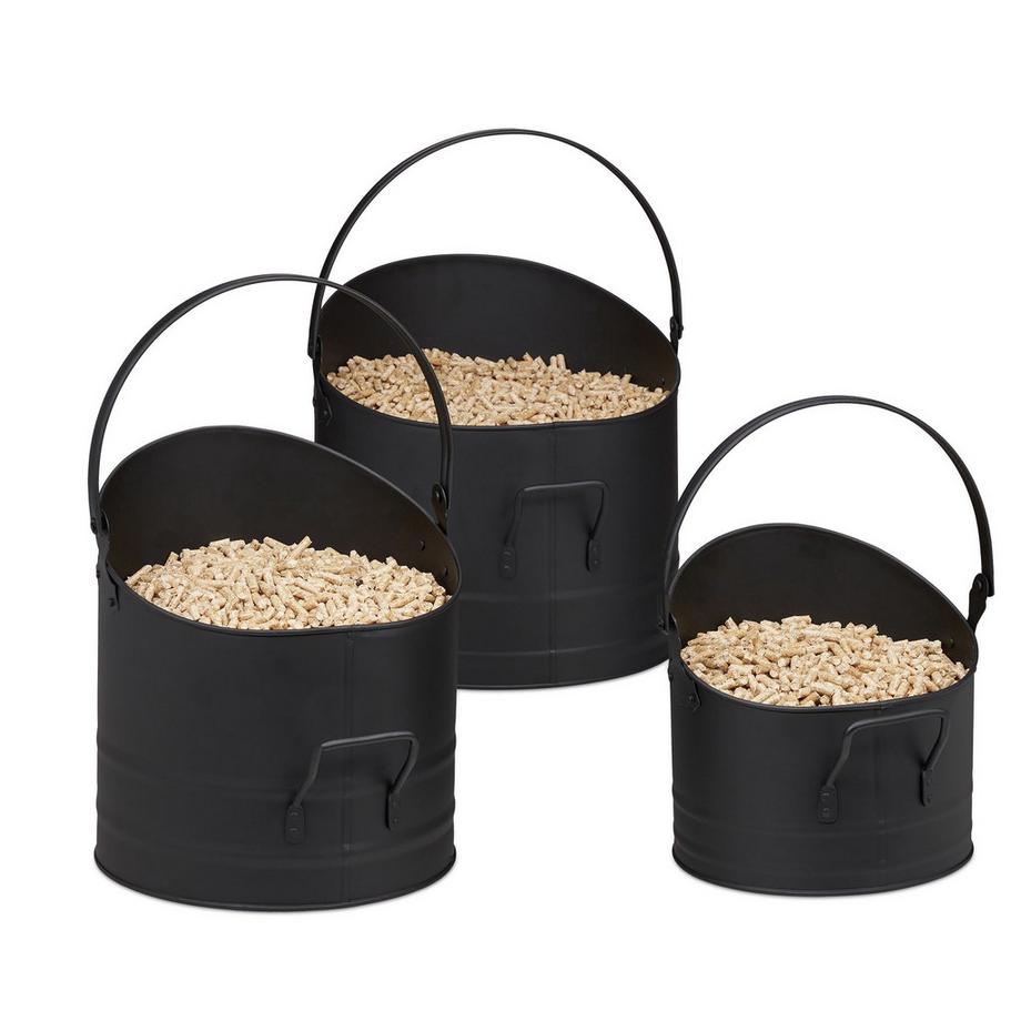 Lot de 3 seaux à granulés