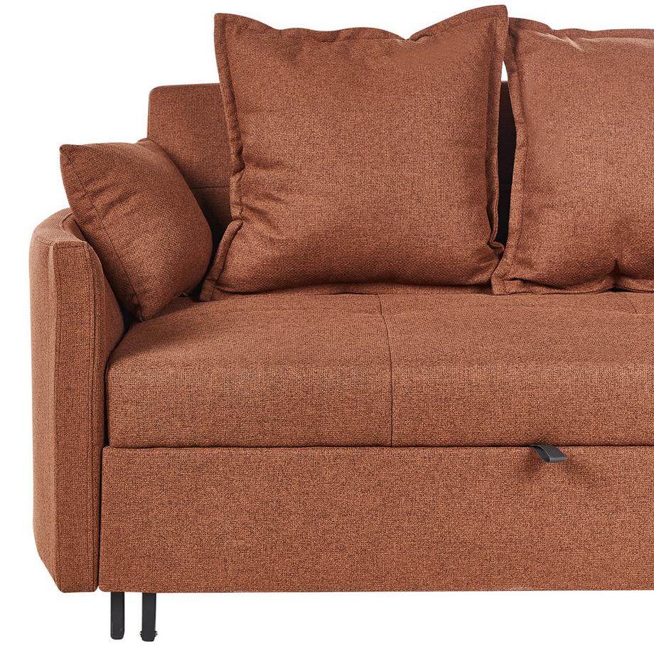 Beliani Schlafsofa aus Stoff Rustikal HOVIN  