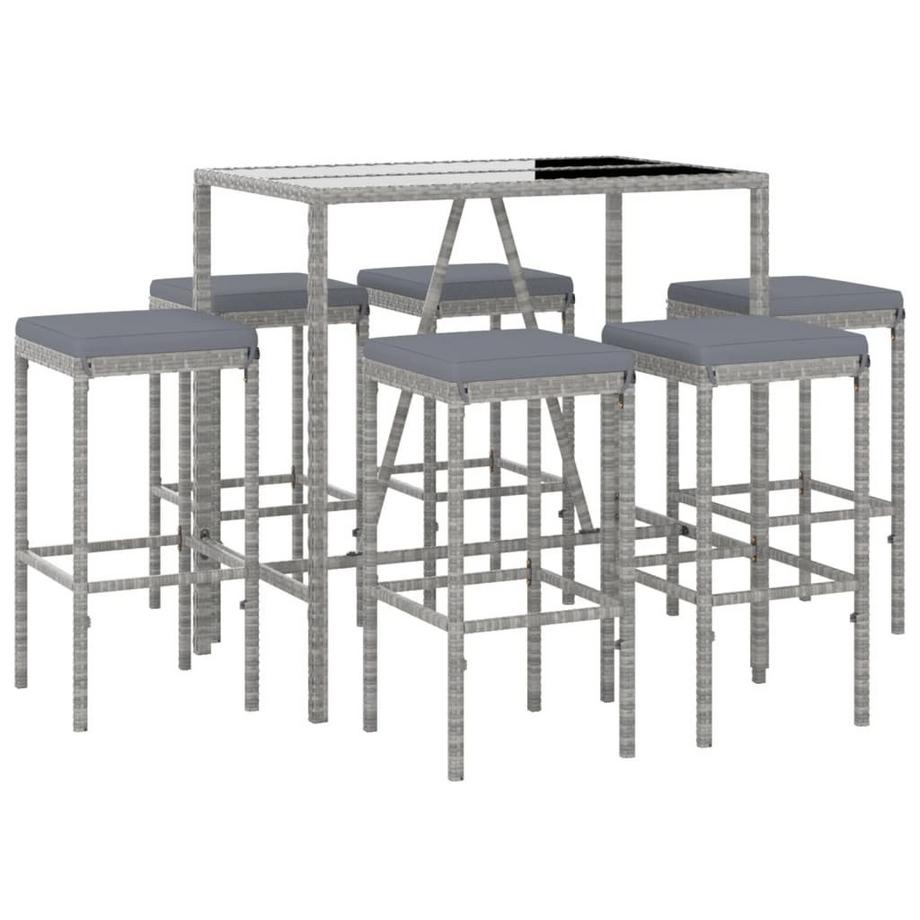 VidaXL Gartenbar set poly-rattan  