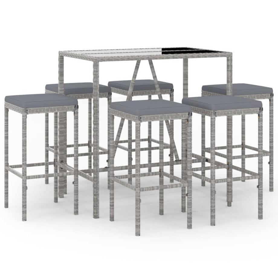 Gartenbar set poly-rattan