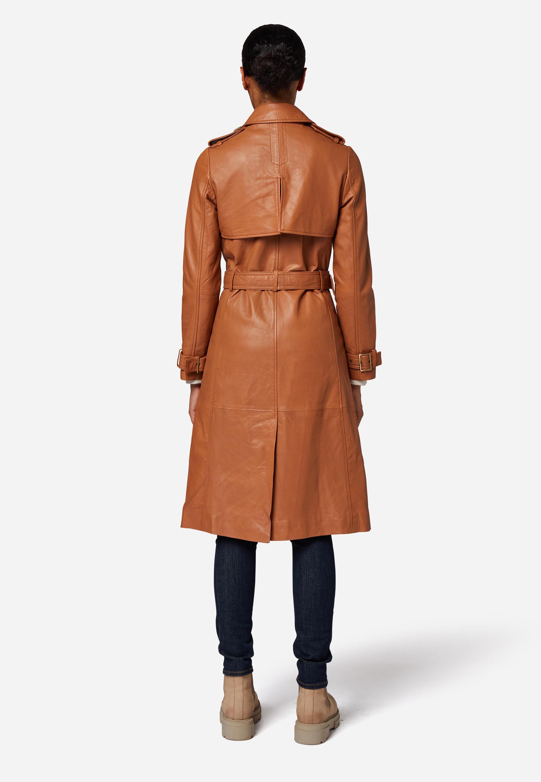 RICANO  Manteau en cuir  Gloria, trench avec col à revers 