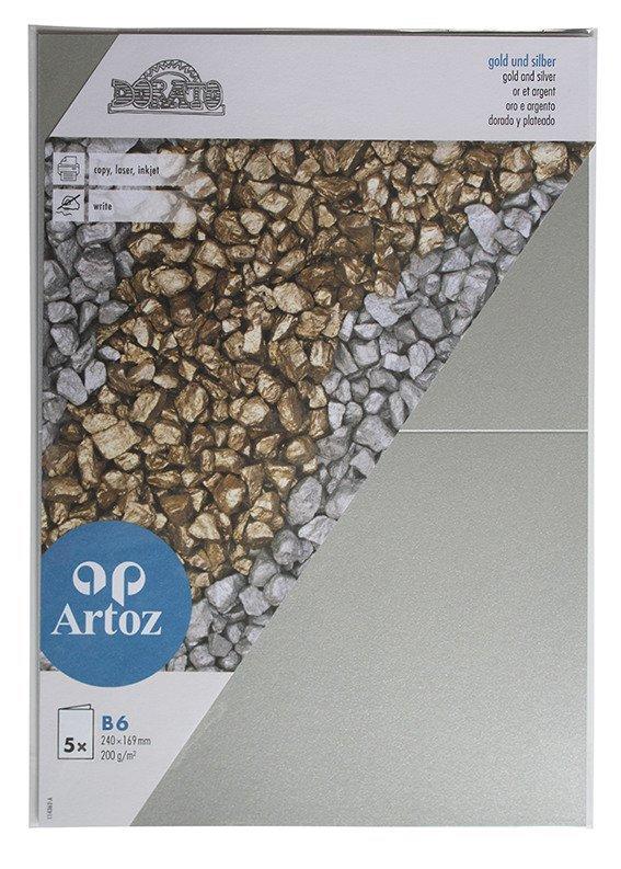 Artoz ARTOZ Karten Dorato B6, 5 Blatt  