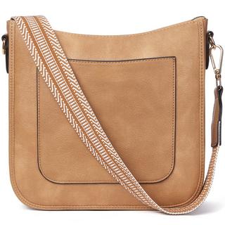 Only-bags.store PU Leder Umhängetasche mit verstellbarem farbigem Riemen  