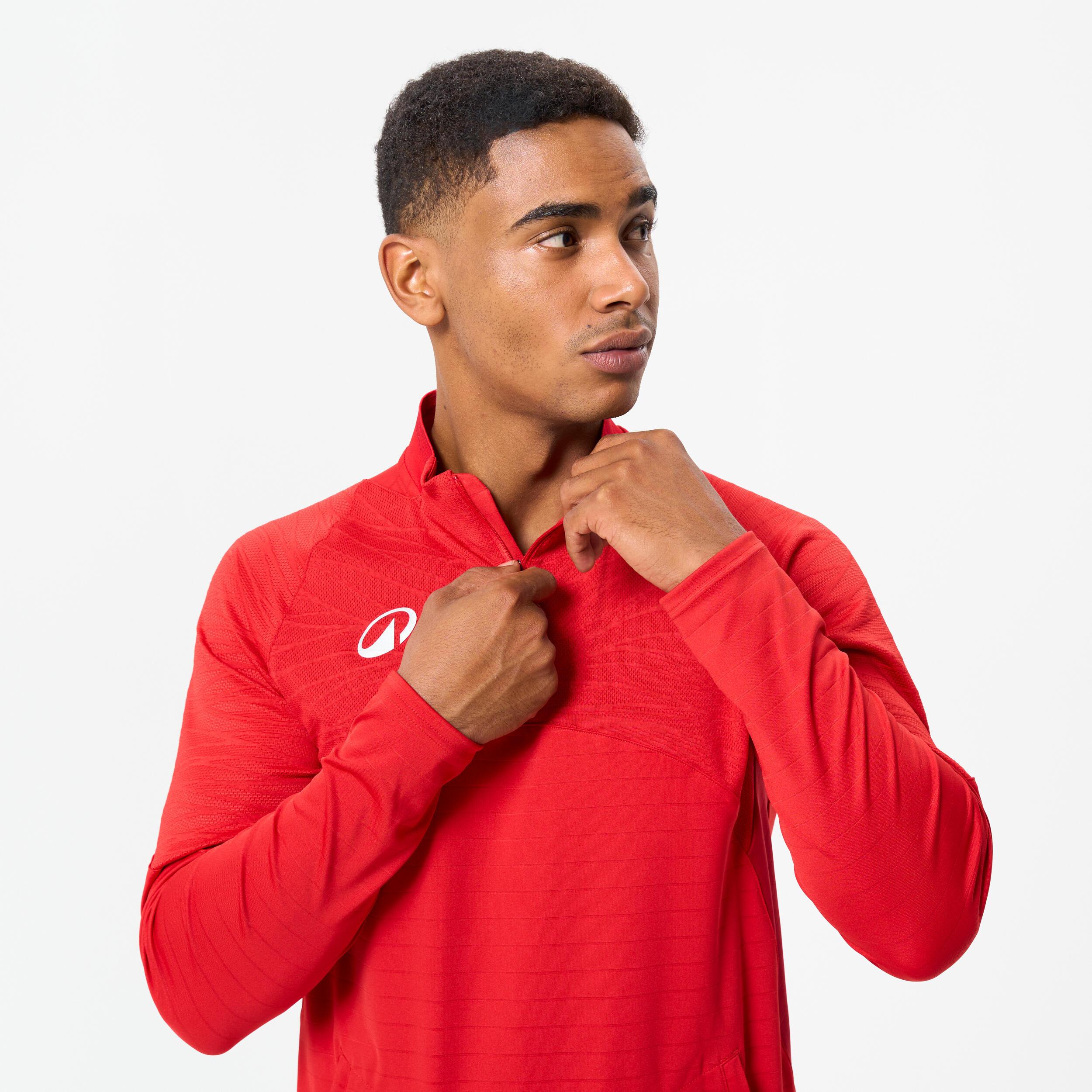 KIPSTA  Sweatshirt  Fussball halber Reissverschluss Polyester 