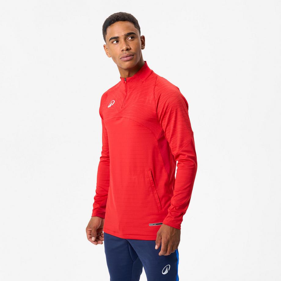 Felpa uomo calcio mezza zip poliestere