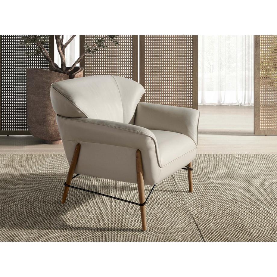 ANGEL CERDA Poltrona in pelle sabbia  