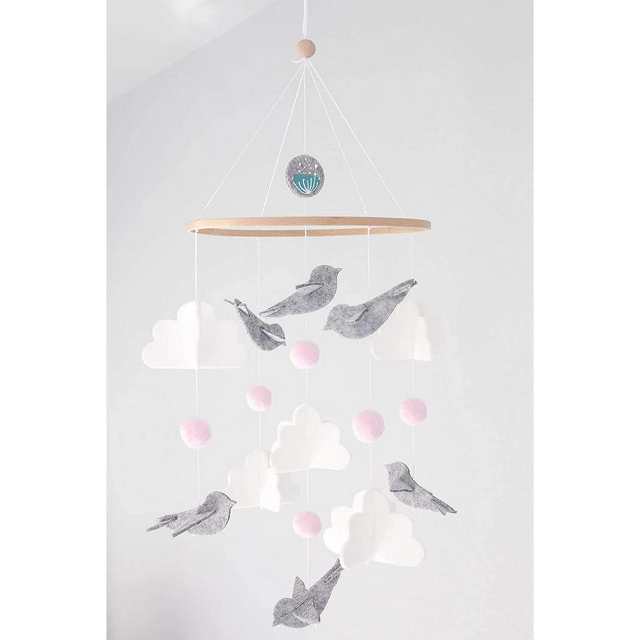 Activity-board  Carillon mobile pour bébé, cloche mobile pour lit de bébé en bois 